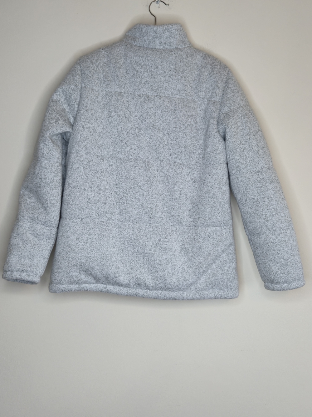 NWT New Balance Sweater Fleece Jacket Heather Gray Full Zip Sherpa Lined Size L - Picture 3 of 8